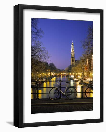 Prinsengracht and Wsterkerk, Amsterdam, Holland-Jon Arnold-Framed Photographic Print