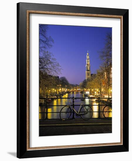 Prinsengracht and Wsterkerk, Amsterdam, Holland-Jon Arnold-Framed Photographic Print