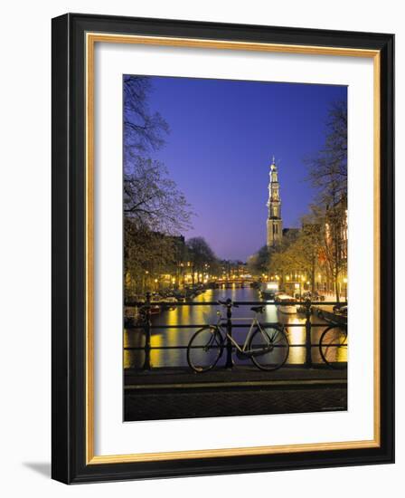 Prinsengracht and Wsterkerk, Amsterdam, Holland-Jon Arnold-Framed Photographic Print