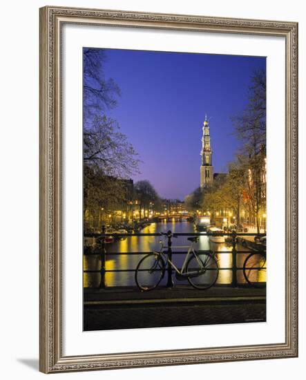 Prinsengracht and Wsterkerk, Amsterdam, Holland-Jon Arnold-Framed Photographic Print