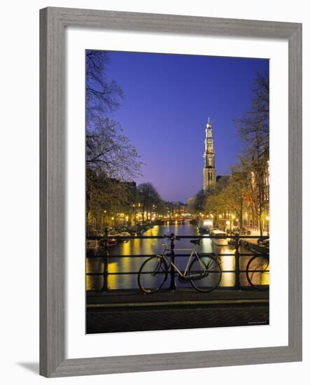 Prinsengracht and Wsterkerk, Amsterdam, Holland-Jon Arnold-Framed Photographic Print