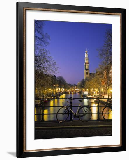 Prinsengracht and Wsterkerk, Amsterdam, Holland-Jon Arnold-Framed Photographic Print