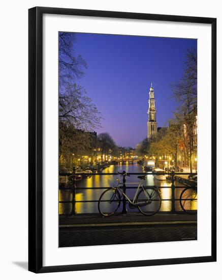 Prinsengracht and Wsterkerk, Amsterdam, Holland-Jon Arnold-Framed Photographic Print