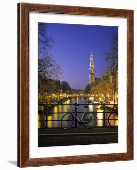 Prinsengracht and Wsterkerk, Amsterdam, Holland-Jon Arnold-Framed Photographic Print