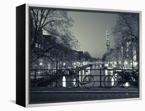 Prinsengracht and Wsterkerk, Amsterdam, Holland-Jon Arnold-Framed Premier Image Canvas