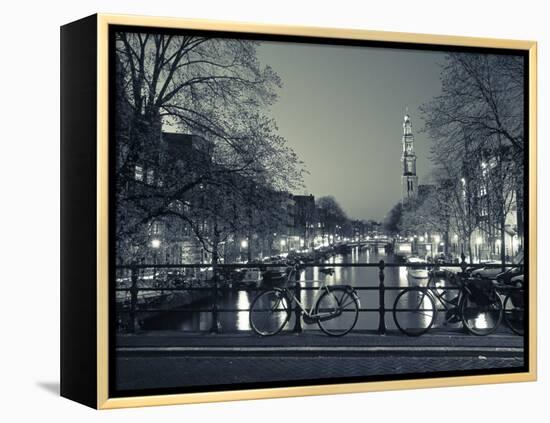 Prinsengracht and Wsterkerk, Amsterdam, Holland-Jon Arnold-Framed Premier Image Canvas