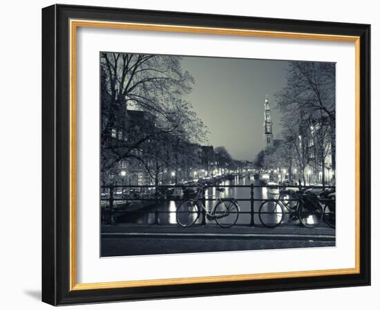 Prinsengracht and Wsterkerk, Amsterdam, Holland-Jon Arnold-Framed Photographic Print