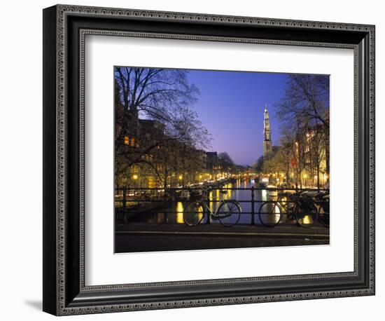 Prinsengracht and Wsterkerk, Amsterdam, Holland-Jon Arnold-Framed Photographic Print