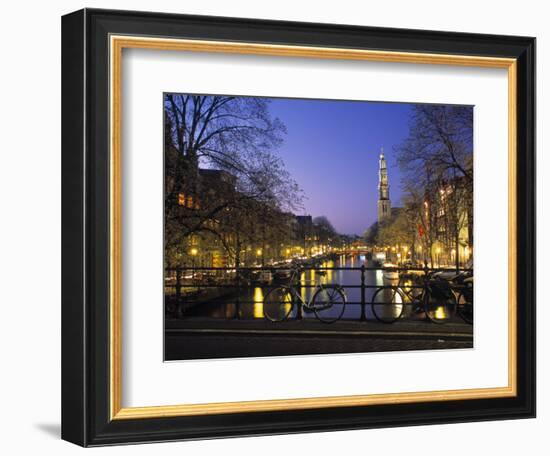 Prinsengracht and Wsterkerk, Amsterdam, Holland-Jon Arnold-Framed Photographic Print