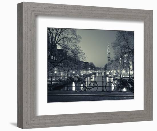 Prinsengracht and Wsterkerk, Amsterdam, Holland-Jon Arnold-Framed Photographic Print