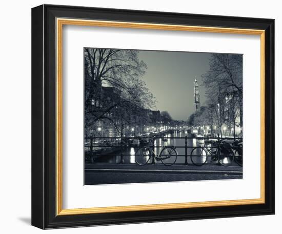 Prinsengracht and Wsterkerk, Amsterdam, Holland-Jon Arnold-Framed Photographic Print