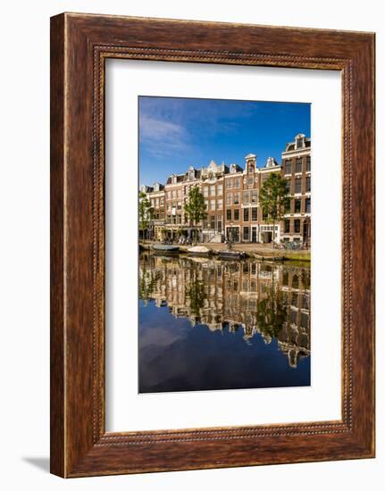 Prinsengracht Canal, Amsterdam, Holland, Netherlands.-Michael DeFreitas-Framed Photographic Print