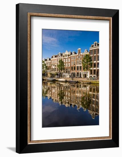 Prinsengracht Canal, Amsterdam, Holland, Netherlands.-Michael DeFreitas-Framed Photographic Print