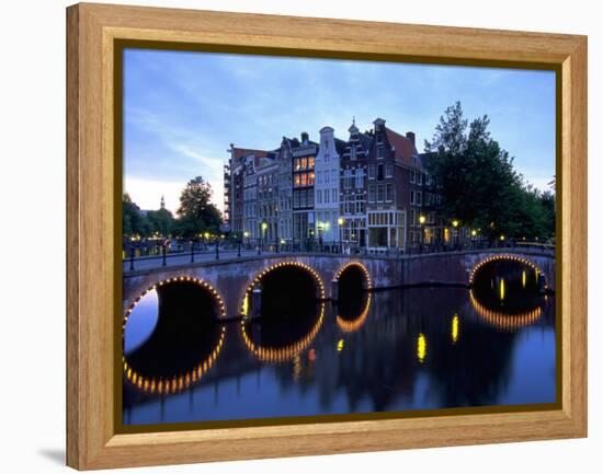 Prinsengracht Canal, Amsterdam, Holland-Walter Bibikow-Framed Premier Image Canvas