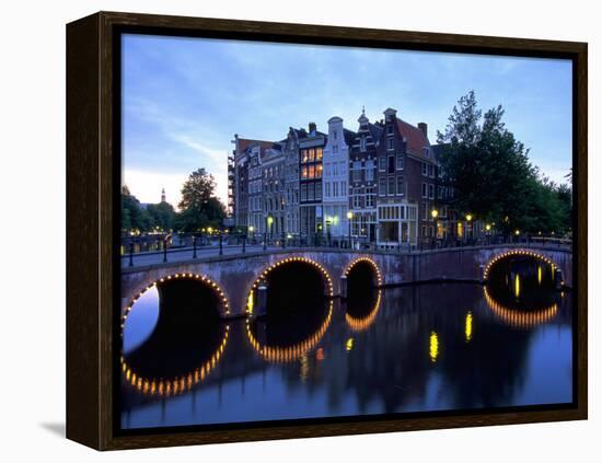 Prinsengracht Canal, Amsterdam, Holland-Walter Bibikow-Framed Premier Image Canvas