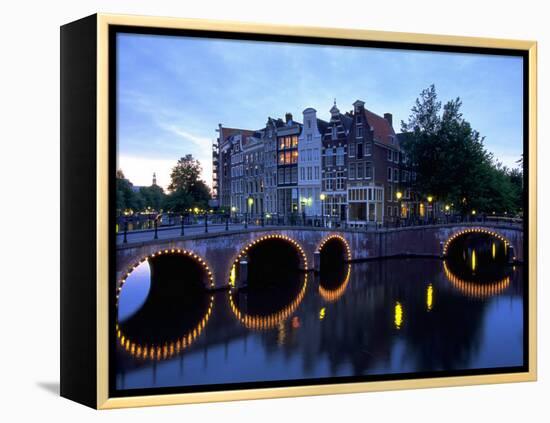 Prinsengracht Canal, Amsterdam, Holland-Walter Bibikow-Framed Premier Image Canvas