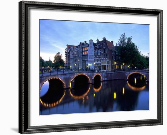 Prinsengracht Canal, Amsterdam, Holland-Walter Bibikow-Framed Photographic Print