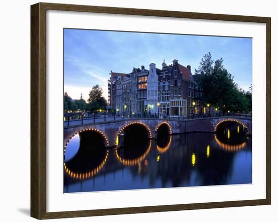 Prinsengracht Canal, Amsterdam, Holland-Walter Bibikow-Framed Photographic Print