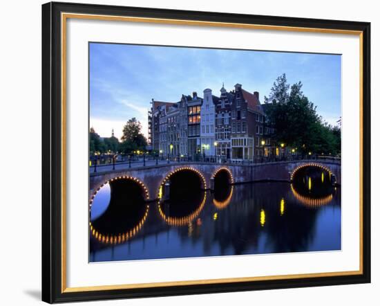 Prinsengracht Canal, Amsterdam, Holland-Walter Bibikow-Framed Photographic Print