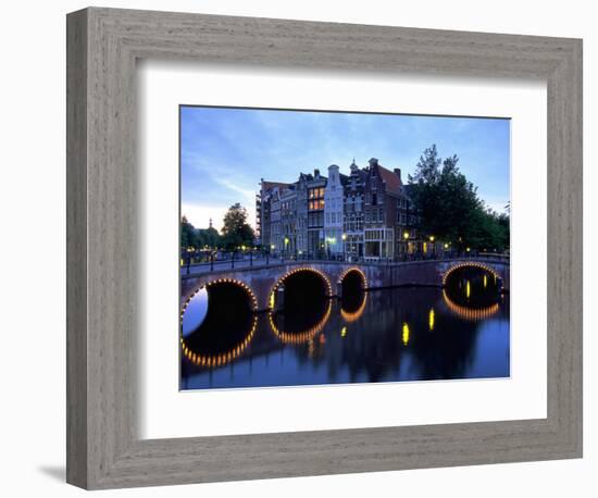 Prinsengracht Canal, Amsterdam, Holland-Walter Bibikow-Framed Photographic Print