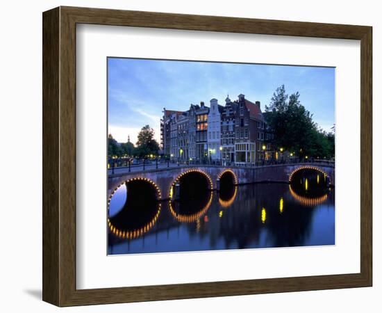 Prinsengracht Canal, Amsterdam, Holland-Walter Bibikow-Framed Photographic Print