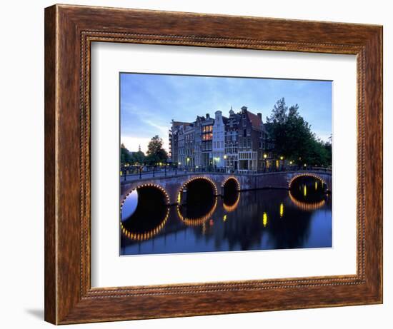 Prinsengracht Canal, Amsterdam, Holland-Walter Bibikow-Framed Photographic Print