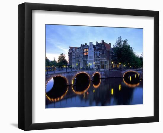 Prinsengracht Canal, Amsterdam, Holland-Walter Bibikow-Framed Photographic Print