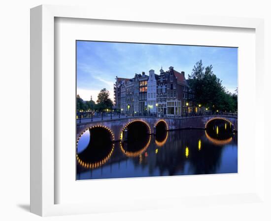 Prinsengracht Canal, Amsterdam, Holland-Walter Bibikow-Framed Photographic Print