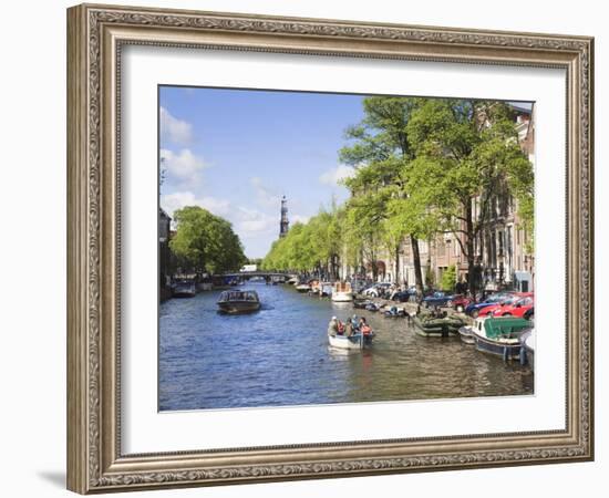 Prinsengracht Canal, Amsterdam, Netherlands, Europe-Amanda Hall-Framed Photographic Print