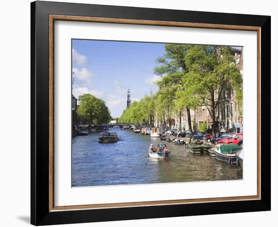 Prinsengracht Canal, Amsterdam, Netherlands, Europe-Amanda Hall-Framed Photographic Print