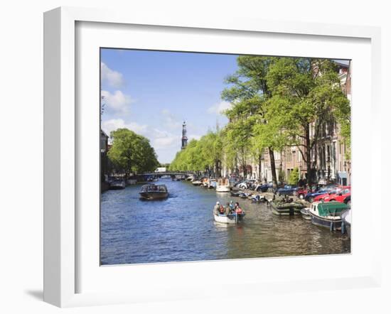 Prinsengracht Canal, Amsterdam, Netherlands, Europe-Amanda Hall-Framed Photographic Print