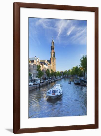 Prinsengracht canal and Westerkerk, Amsterdam, Netherlands-Ian Trower-Framed Photographic Print