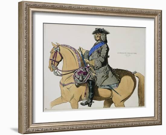 Print Depicting King George II on Horseback-null-Framed Giclee Print