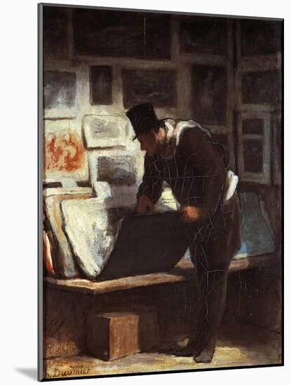 Print Lover-Honore Daumier-Mounted Giclee Print