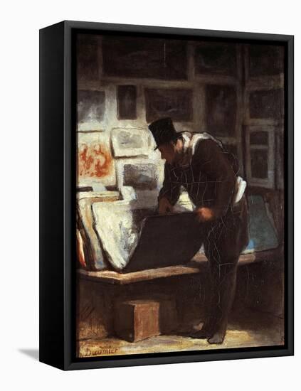 Print Lover-Honore Daumier-Framed Premier Image Canvas