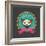 Print - Mexican Sugar Skull, Day of the Dead Poster-Marish-Framed Art Print