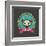 Print - Mexican Sugar Skull, Day of the Dead Poster-Marish-Framed Art Print