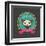 Print - Mexican Sugar Skull, Day of the Dead Poster-Marish-Framed Art Print