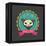 Print - Mexican Sugar Skull, Day of the Dead Poster-Marish-Framed Stretched Canvas