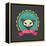 Print - Mexican Sugar Skull, Day of the Dead Poster-Marish-Framed Stretched Canvas