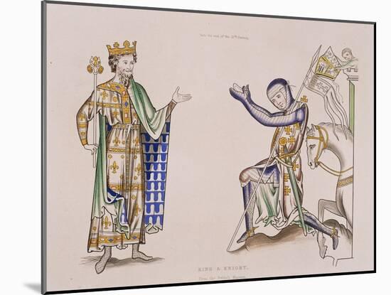 Print of a 12th-Century King and Knight-null-Mounted Giclee Print