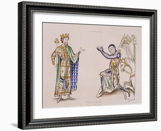Print of a 12th-Century King and Knight-null-Framed Giclee Print