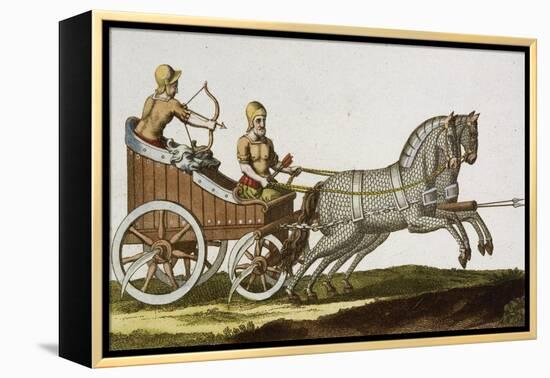 Print of Ancient Syrian Chariot-null-Framed Premier Image Canvas