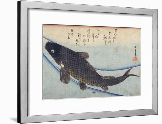 Print of Carp in a Stream-Ando Hiroshige-Framed Giclee Print