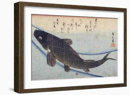 Print of Carp in a Stream-Ando Hiroshige-Framed Giclee Print
