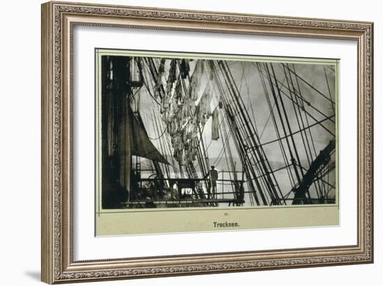 Print of Clothes Drying on the Deck of the Sms Stosch-null-Framed Giclee Print