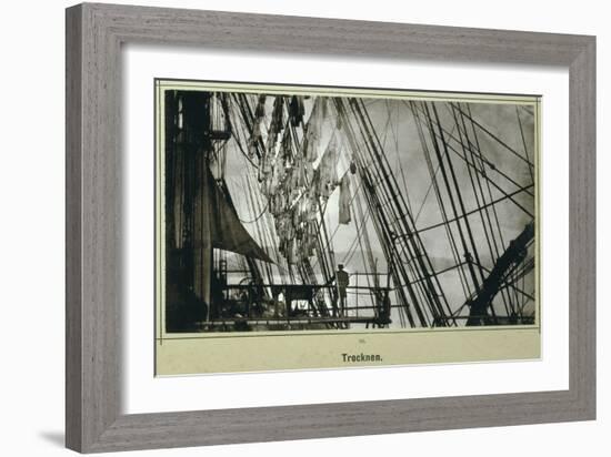 Print of Clothes Drying on the Deck of the Sms Stosch-null-Framed Giclee Print