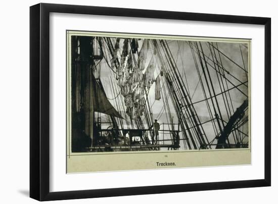 Print of Clothes Drying on the Deck of the Sms Stosch-null-Framed Giclee Print