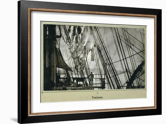 Print of Clothes Drying on the Deck of the Sms Stosch-null-Framed Giclee Print