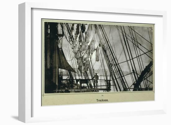 Print of Clothes Drying on the Deck of the Sms Stosch-null-Framed Giclee Print